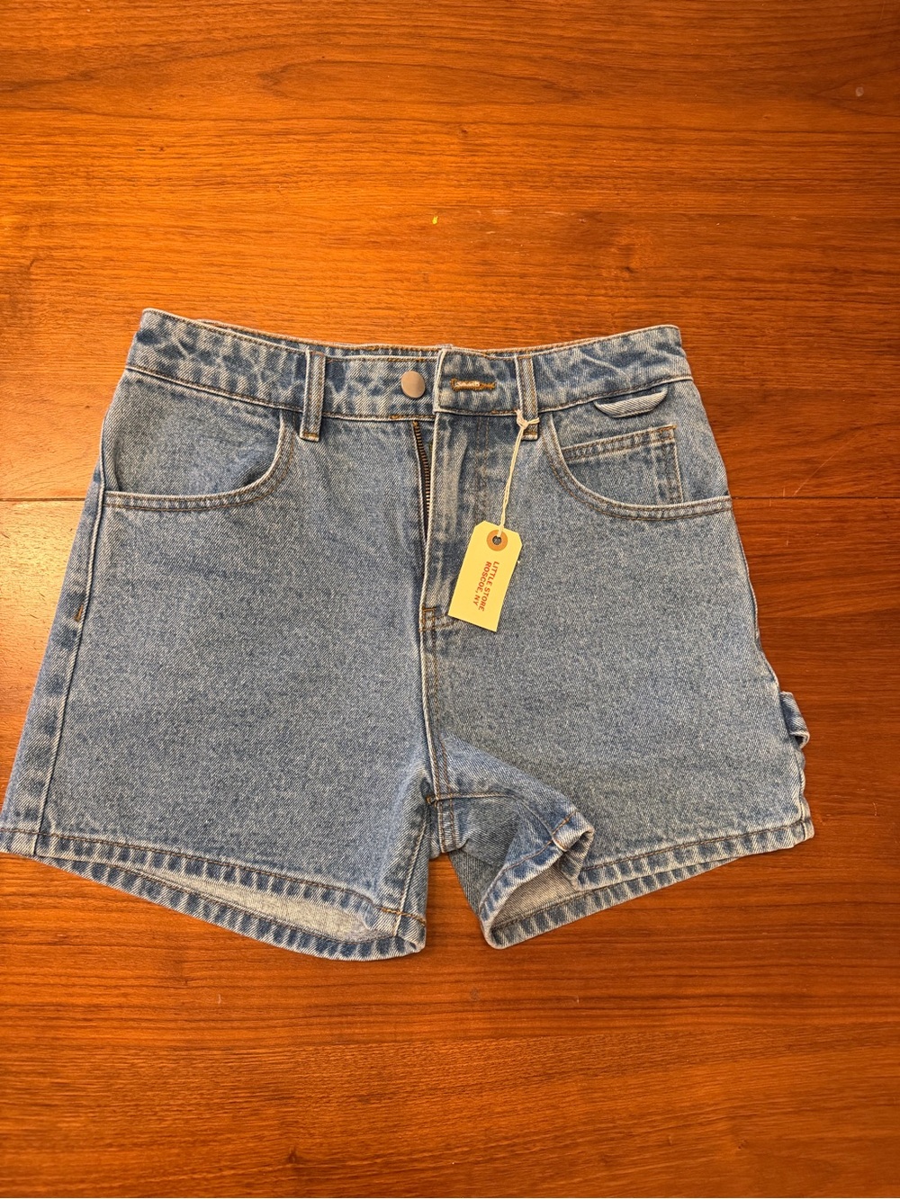 High-Rise Light Blue Denim Shorts for Women